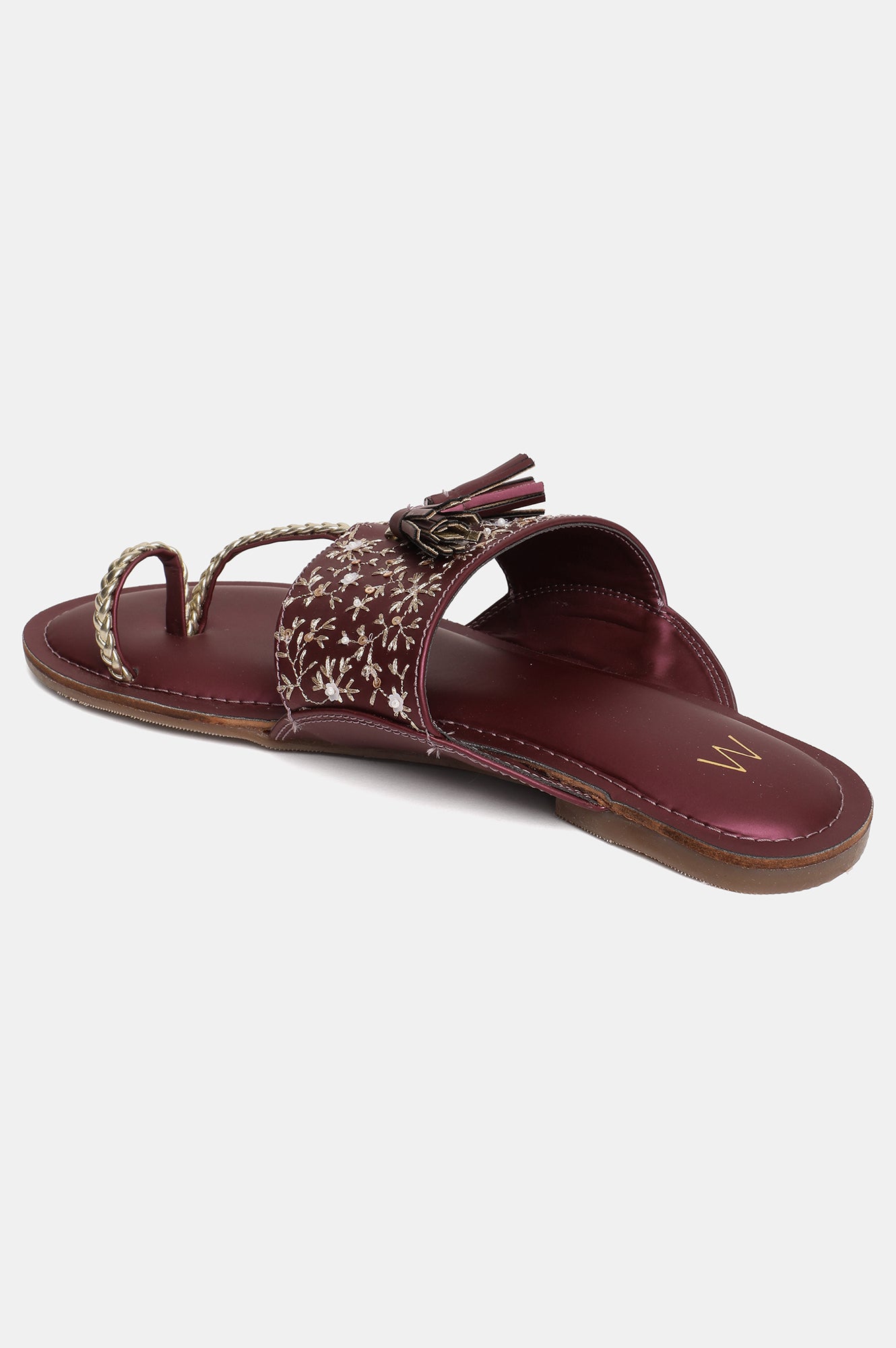 W Embroidered Open Flat