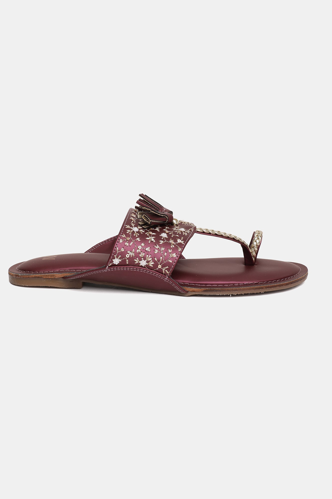 W Embroidered Open Flat