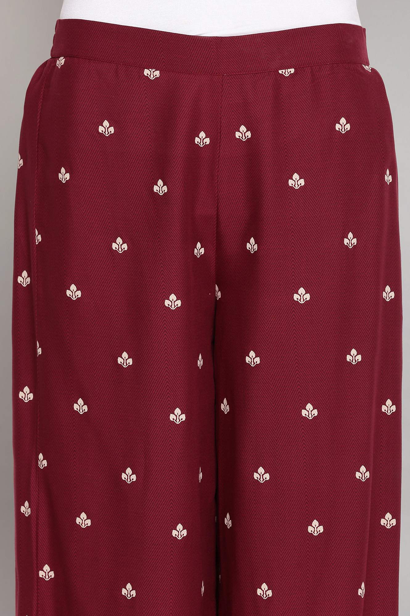 Maroon Solid Straight kurta-Parallel Pants-Dupatta Set
