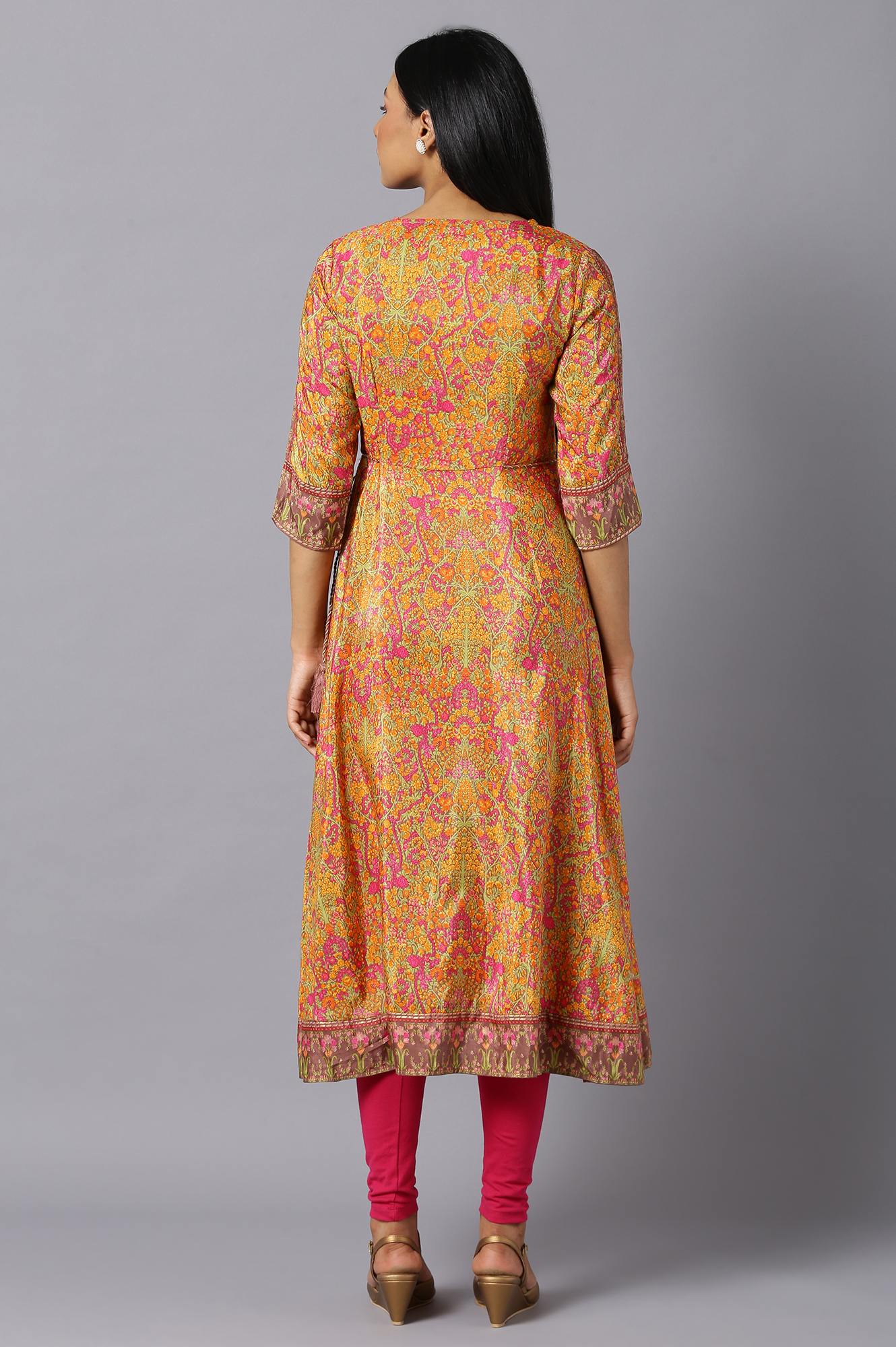 Multicoloured Dress With Side Ties