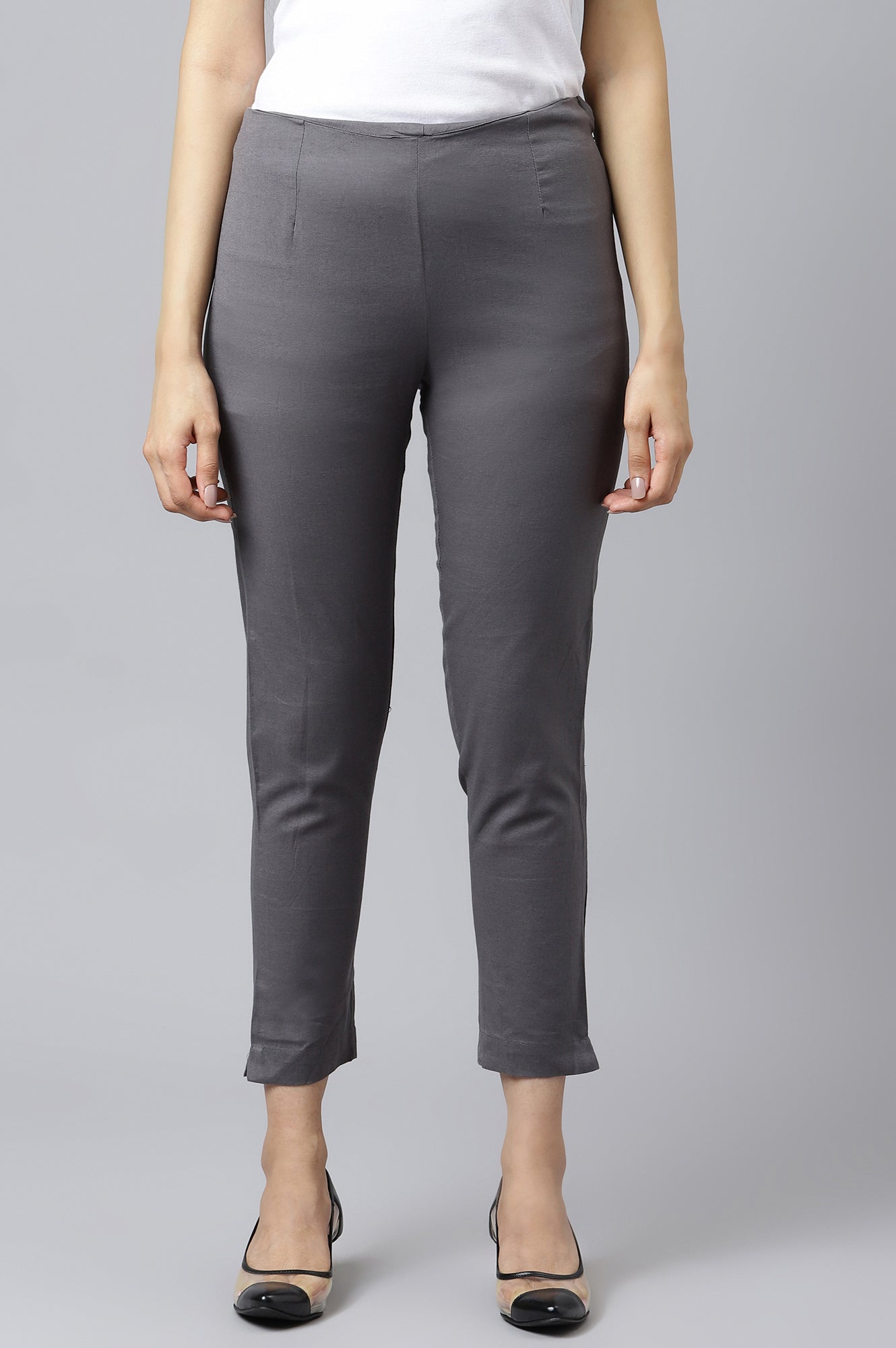 Women Grey Slim Pants