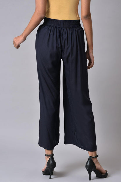 Blue Tailored Parallel Pants - wforwoman