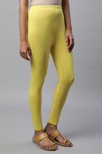 Yellow Skin Fit Tights