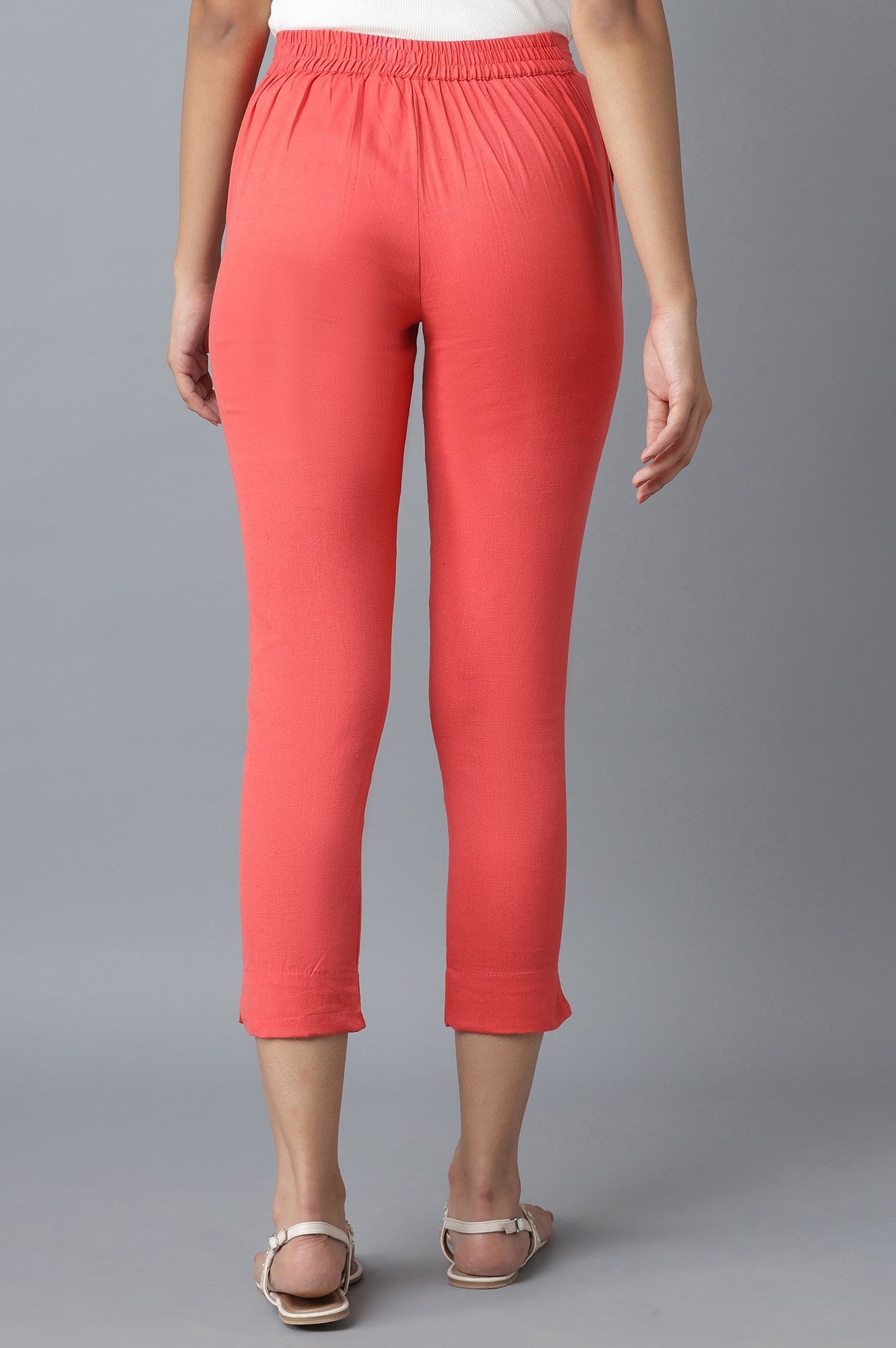 Peach Cotton Trouser