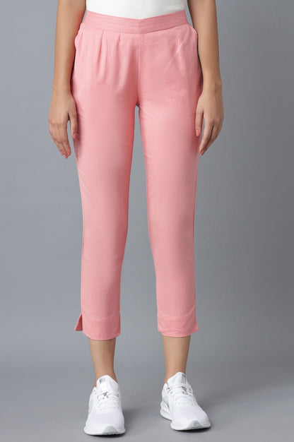 Pink rollup hem trousers