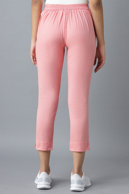 Pink rollup hem trousers