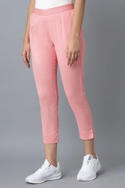 Pink rollup hem trousers