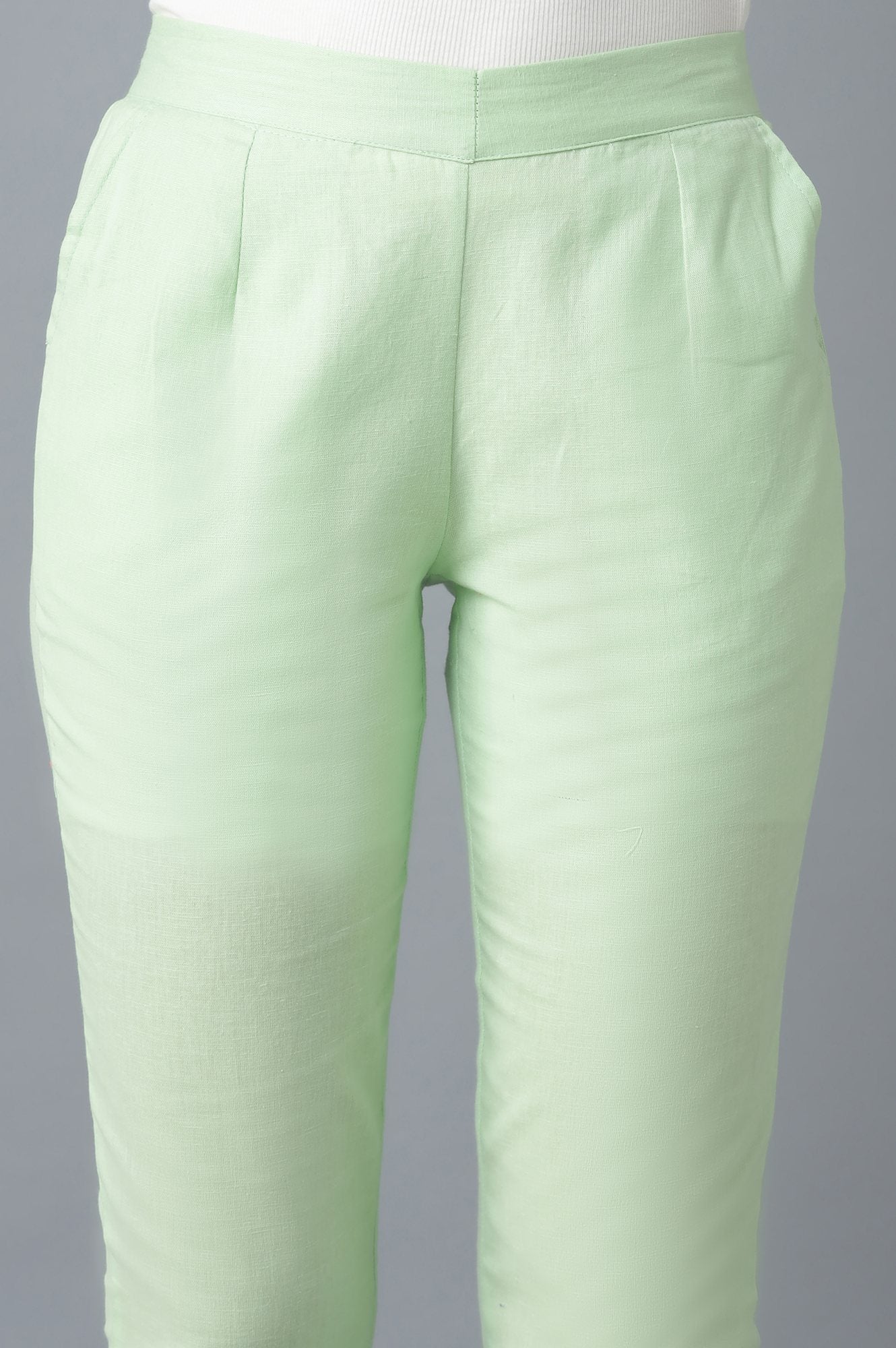 Green Cotton Trouser