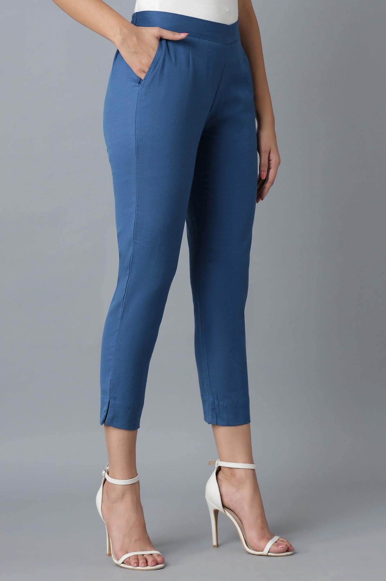 Vallarta Blue Cotton Trouser