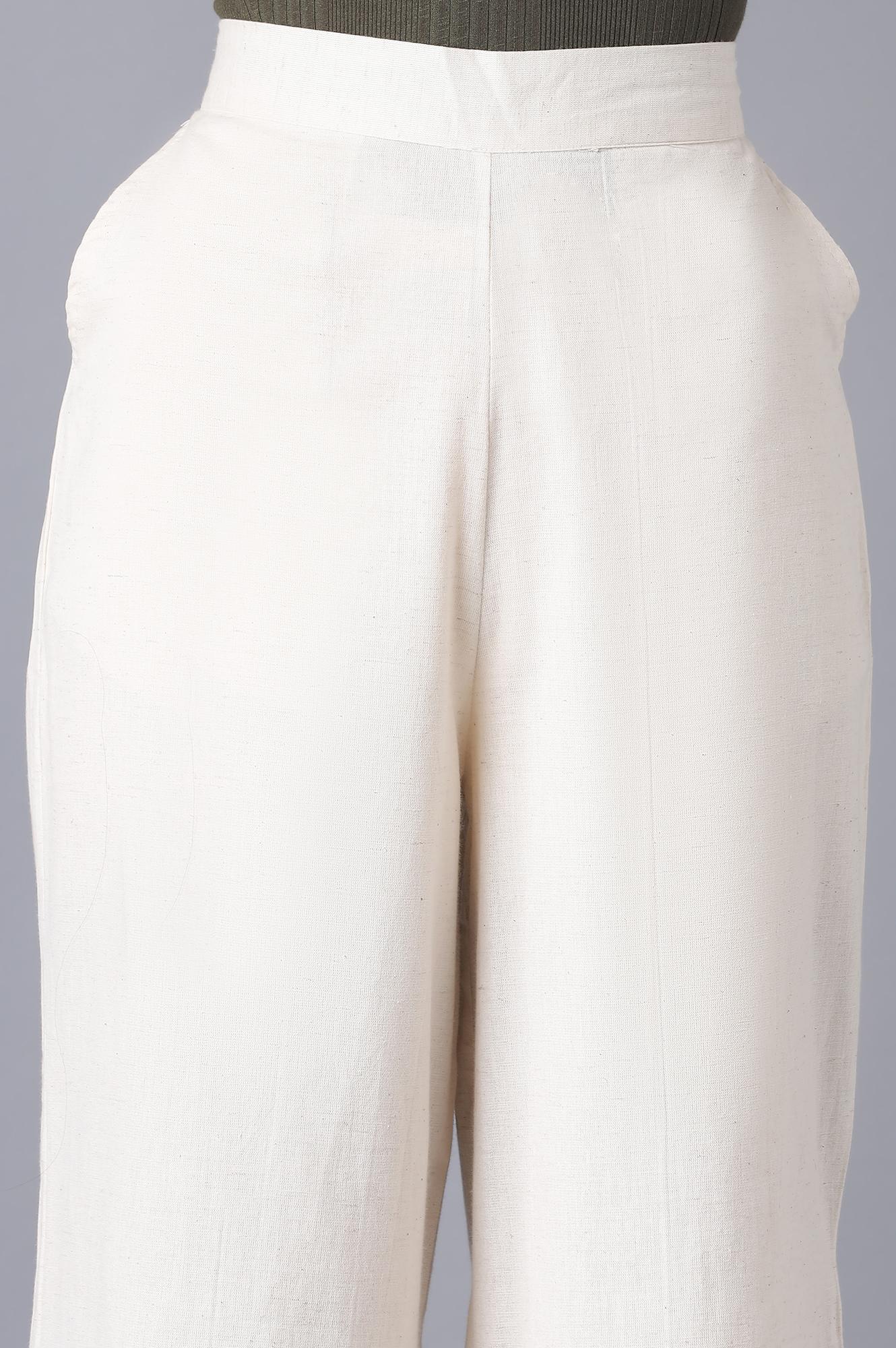 Beige Basic Trousers