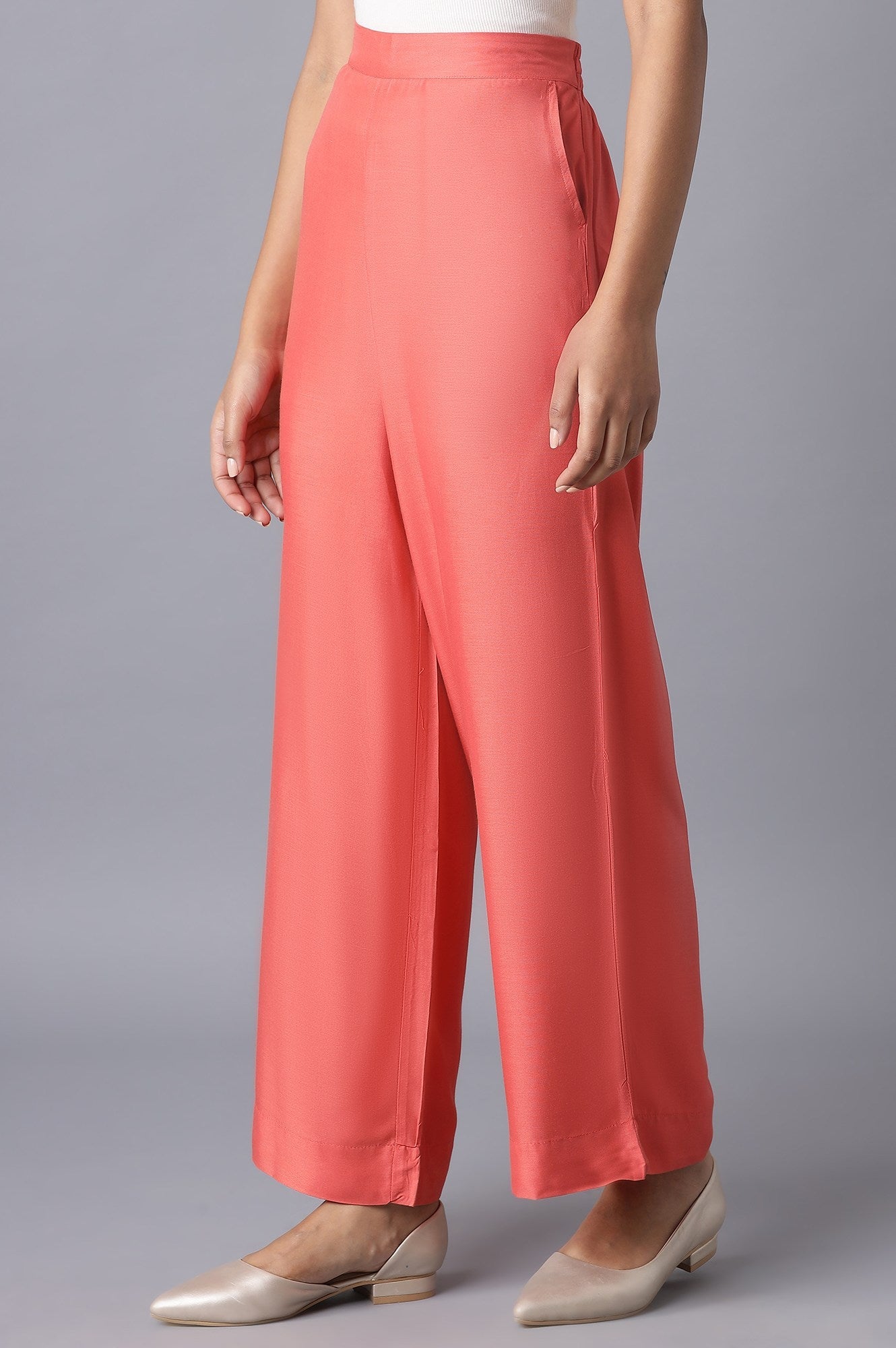 Peach Basic Trousers