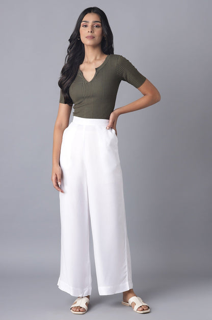 White Basic Trousers