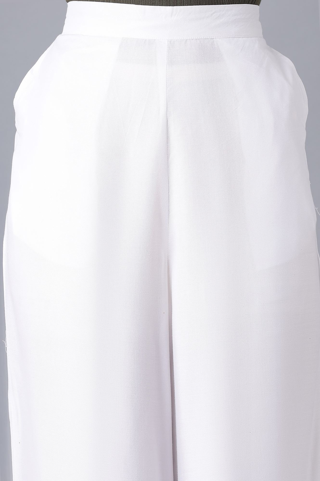 White Basic Trousers