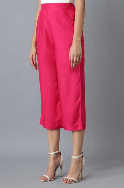 Pink Calf Length Culottes