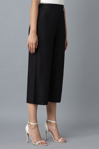 Black Calf Length Culottes