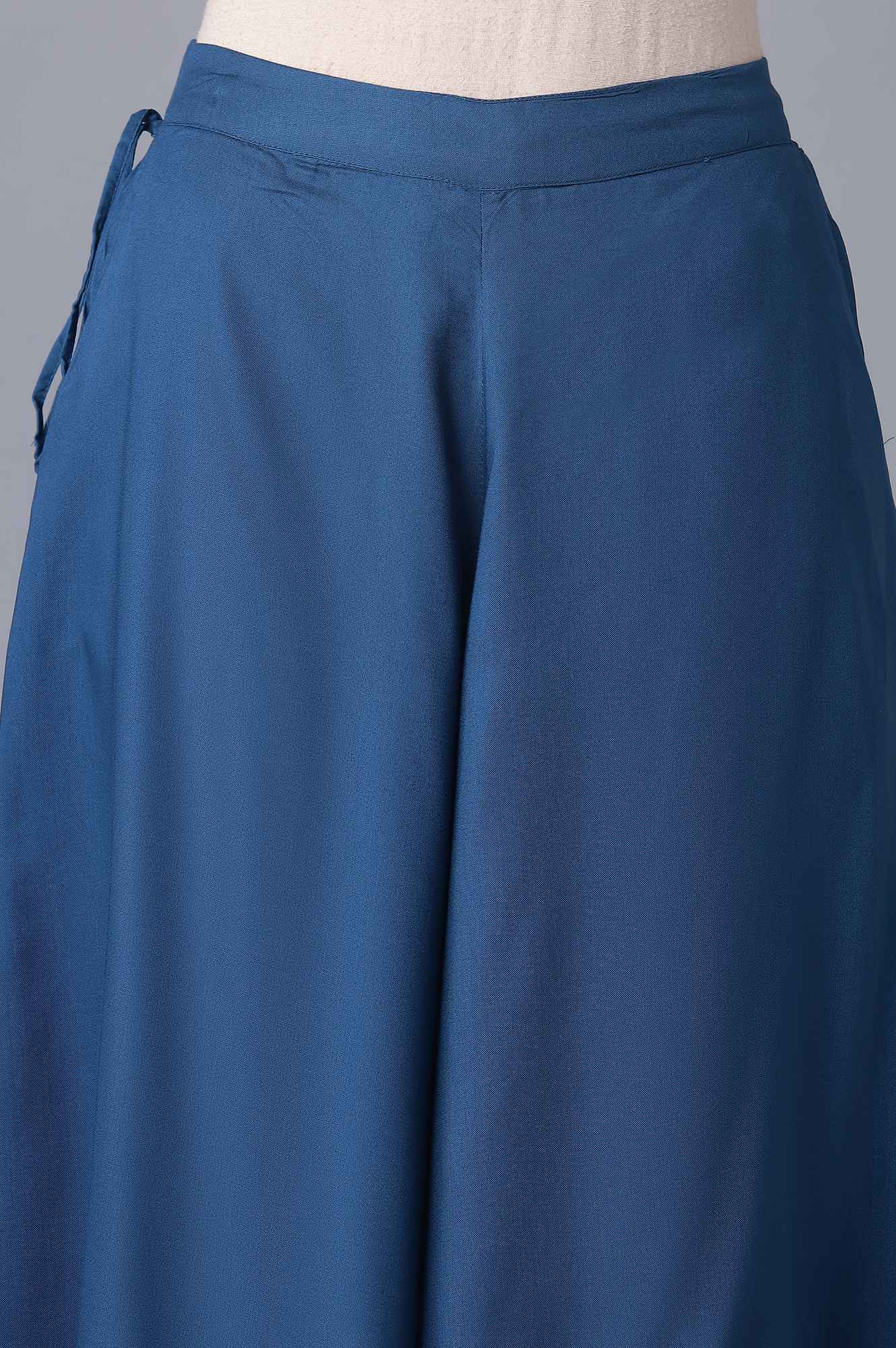 Blue Flared Culottes