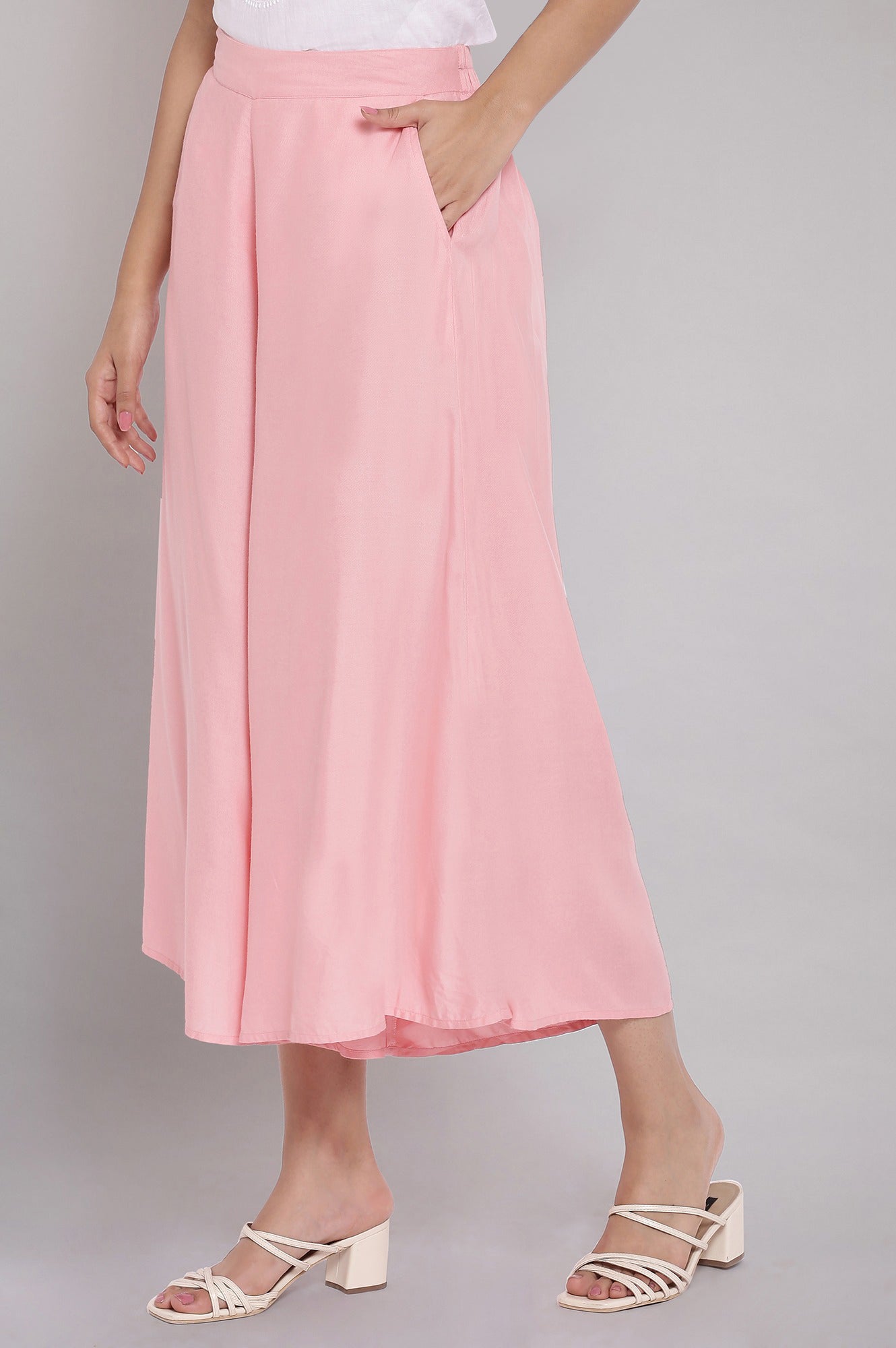 Pink Icing Flared Culottes