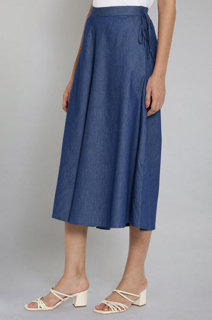 Blue Flared Culottes