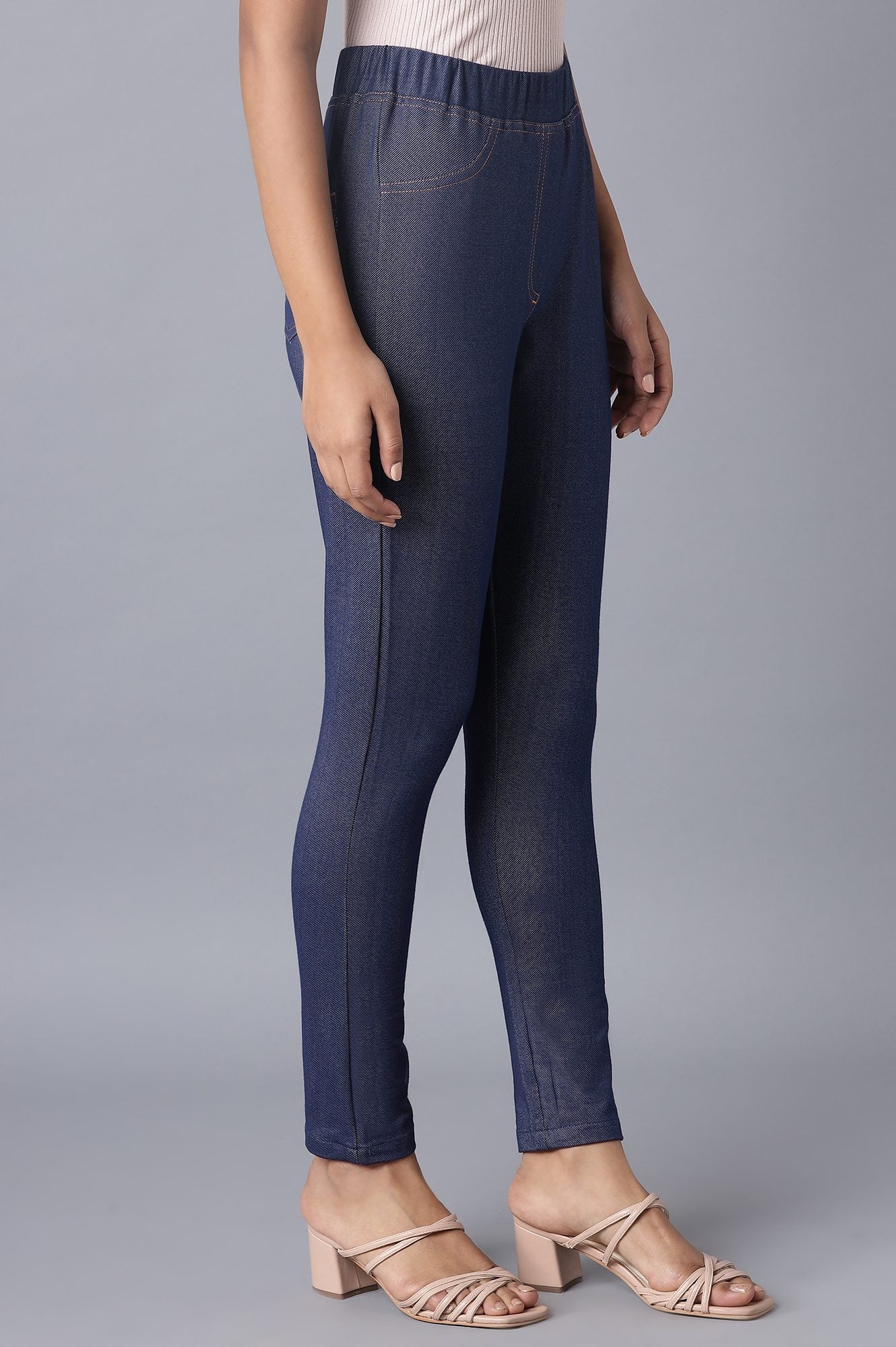 Navy Twill Jeggings