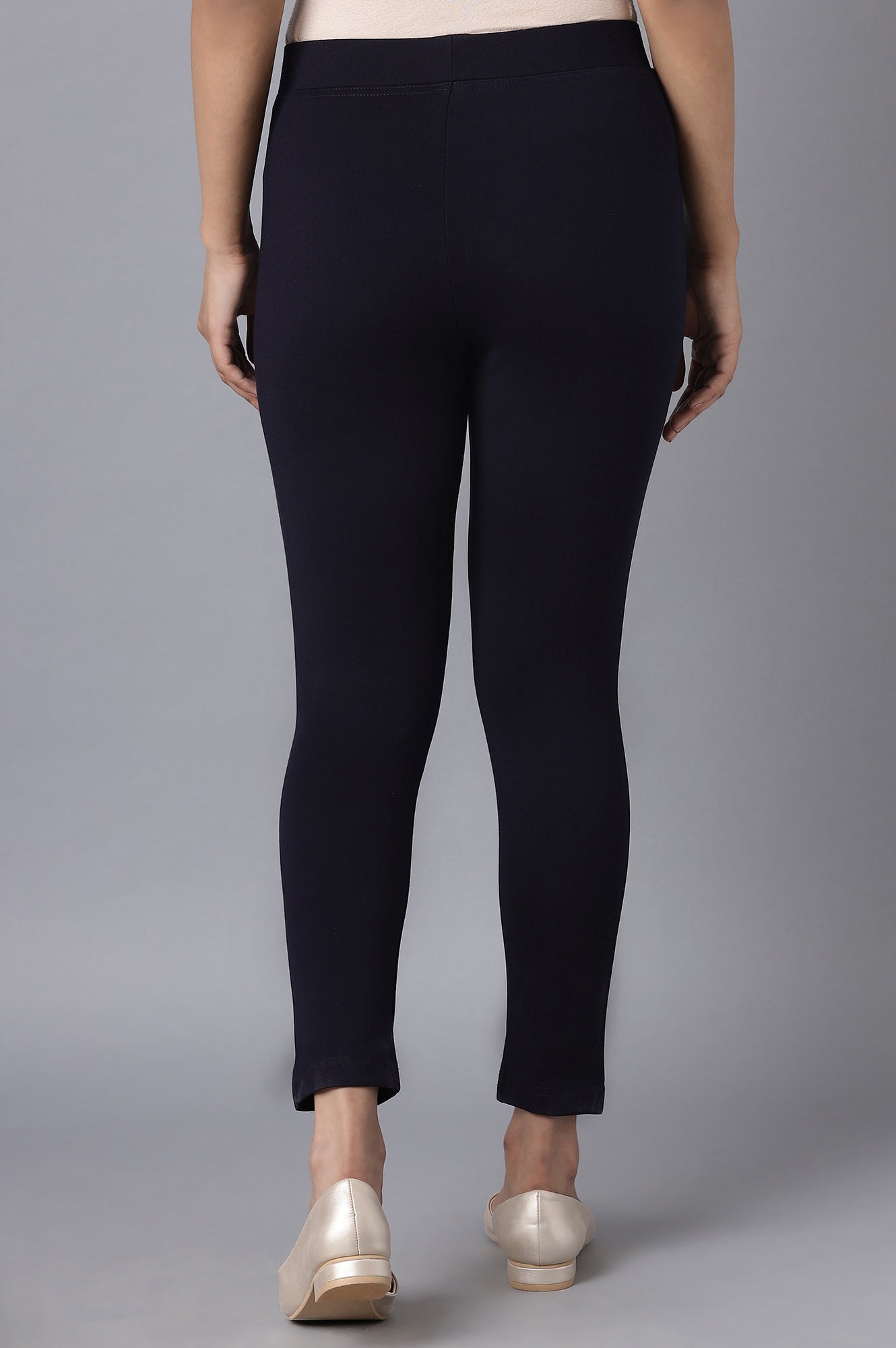 Navy Straight Yoga Tights