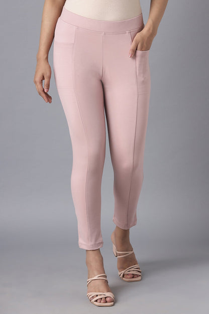 Pink Straight Yoga Tights