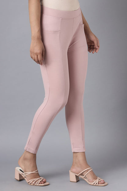 Pink Straight Yoga Tights