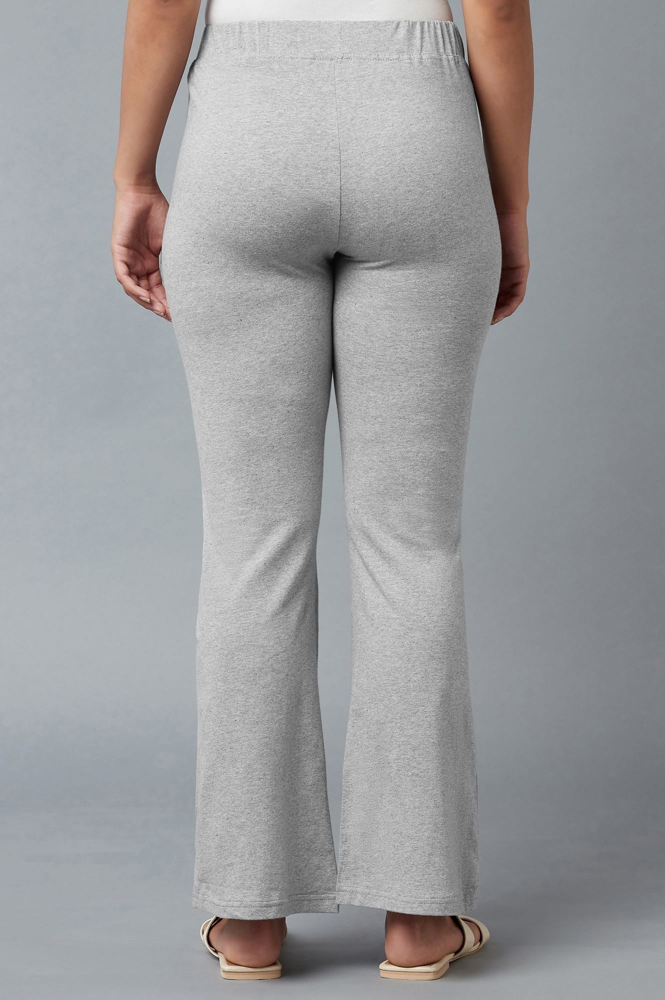 Grey Bell Bottom Yoga Pants