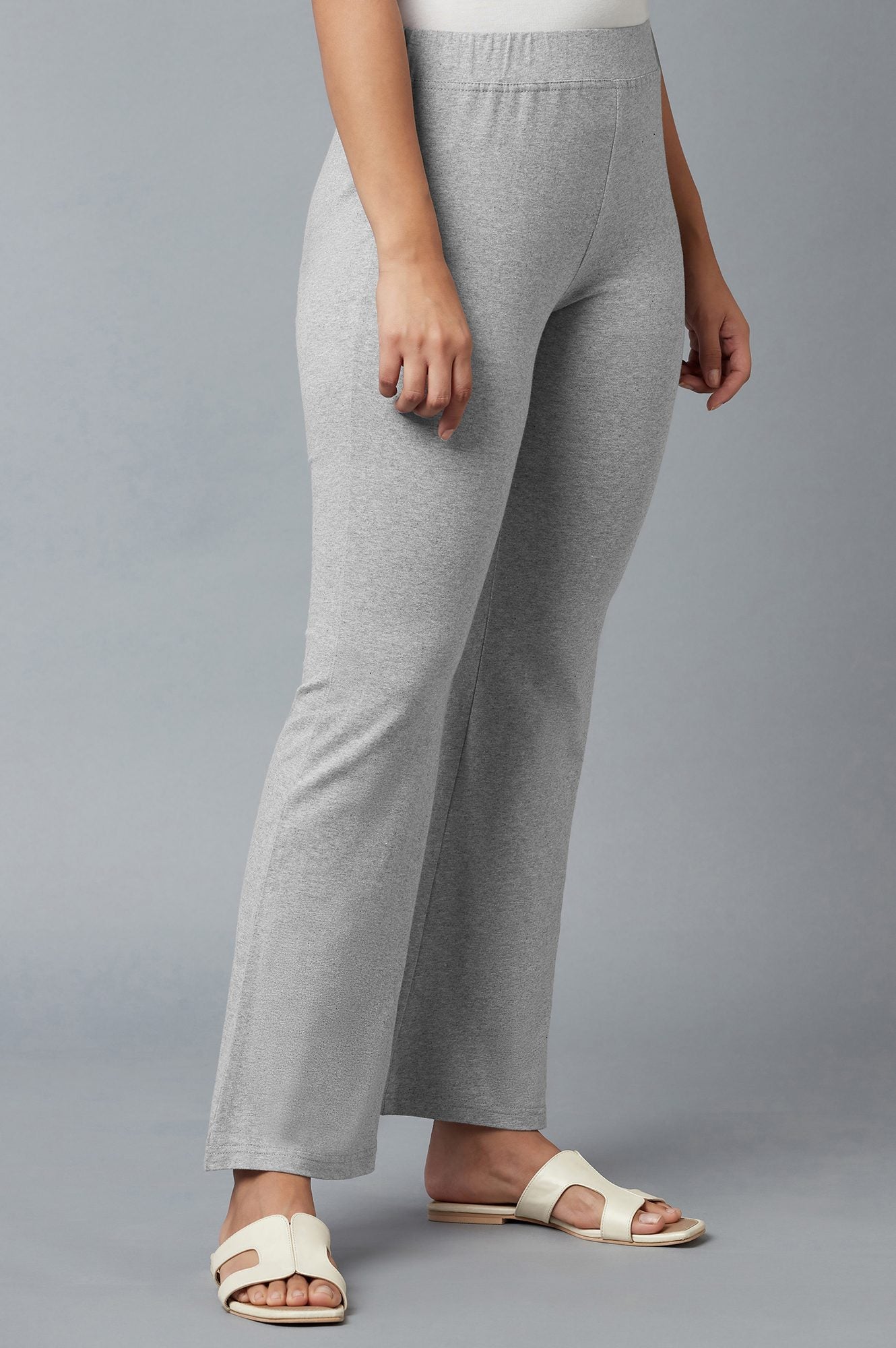 Grey Bell Bottom Yoga Pants