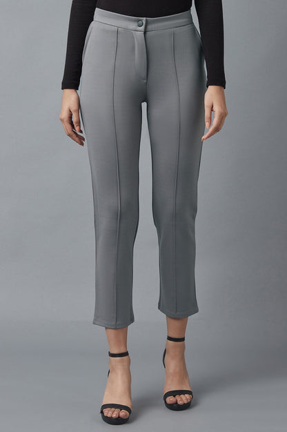 Grey Pintuck Trousers