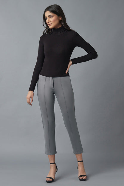 Grey Pintuck Trousers