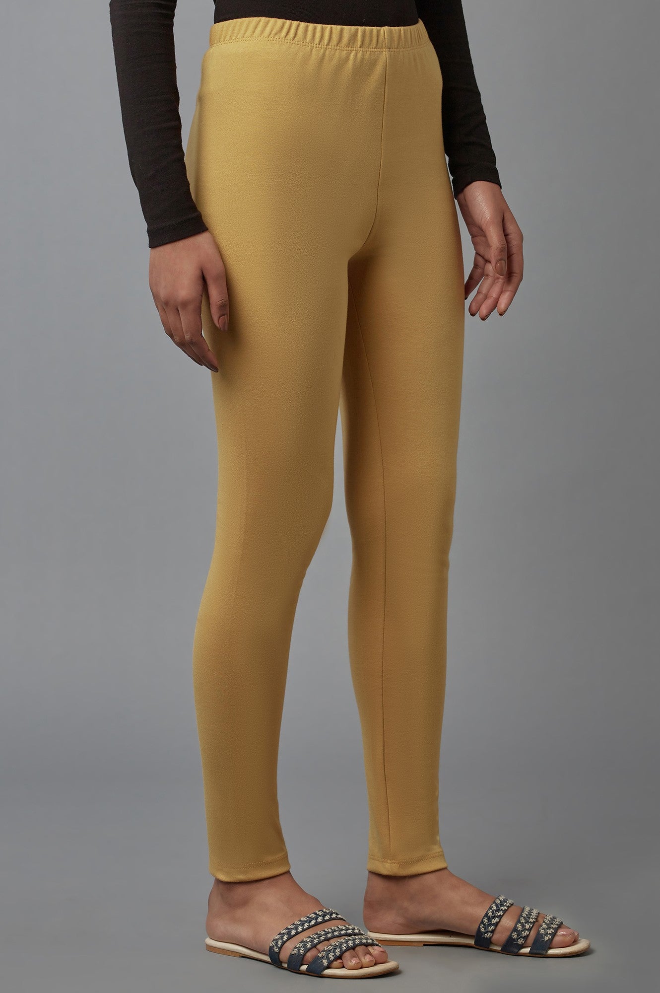 Gold Knitted Winter Tights