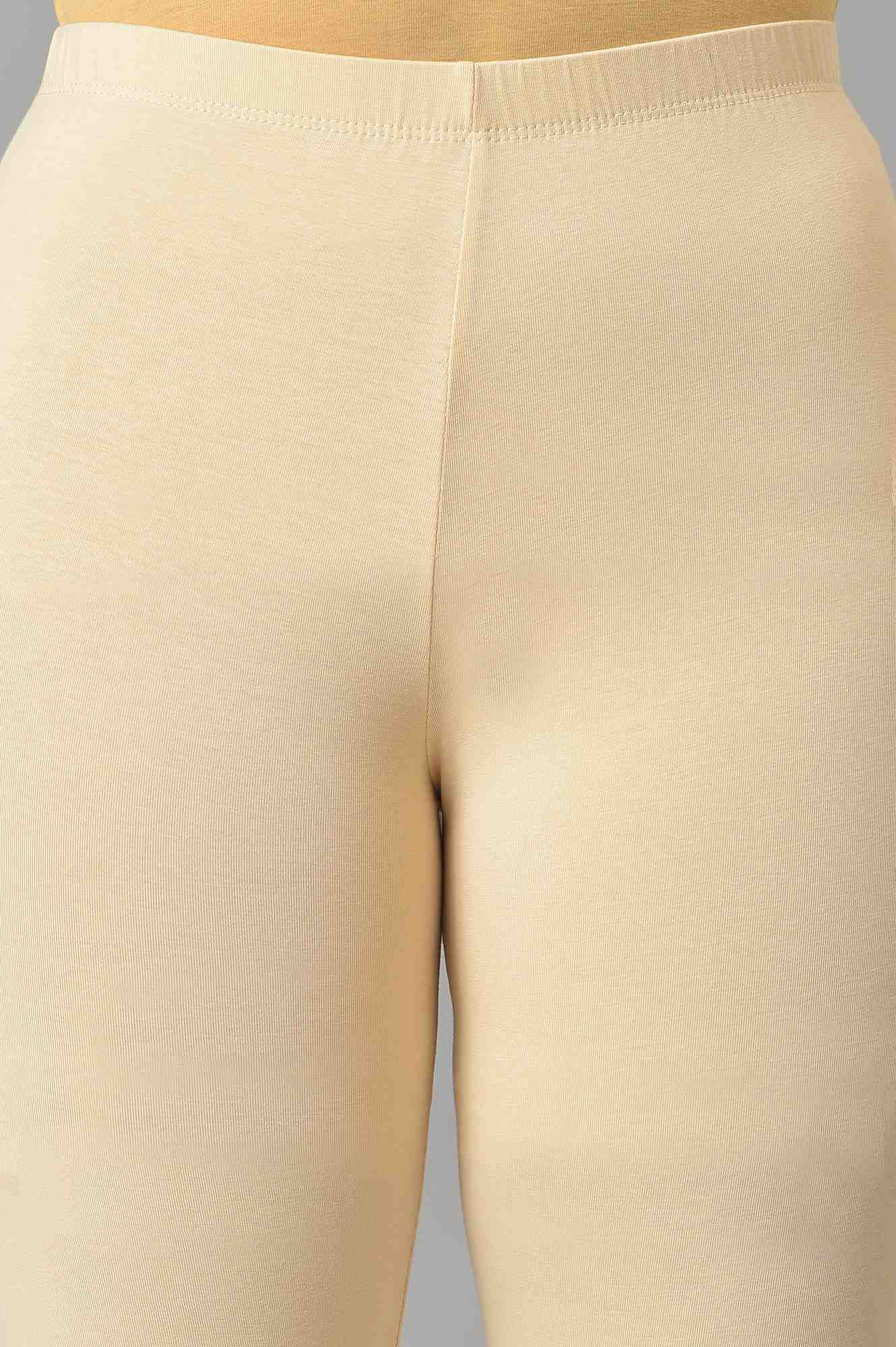 Brown Solid Tights