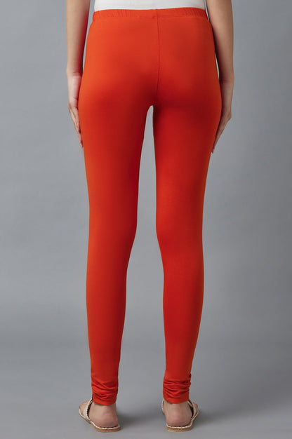 Red Cotton Lycra Tights