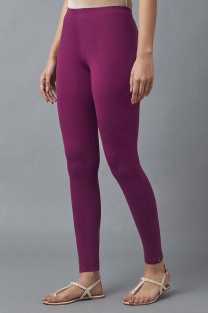 Pink Cotton Lycra Tights