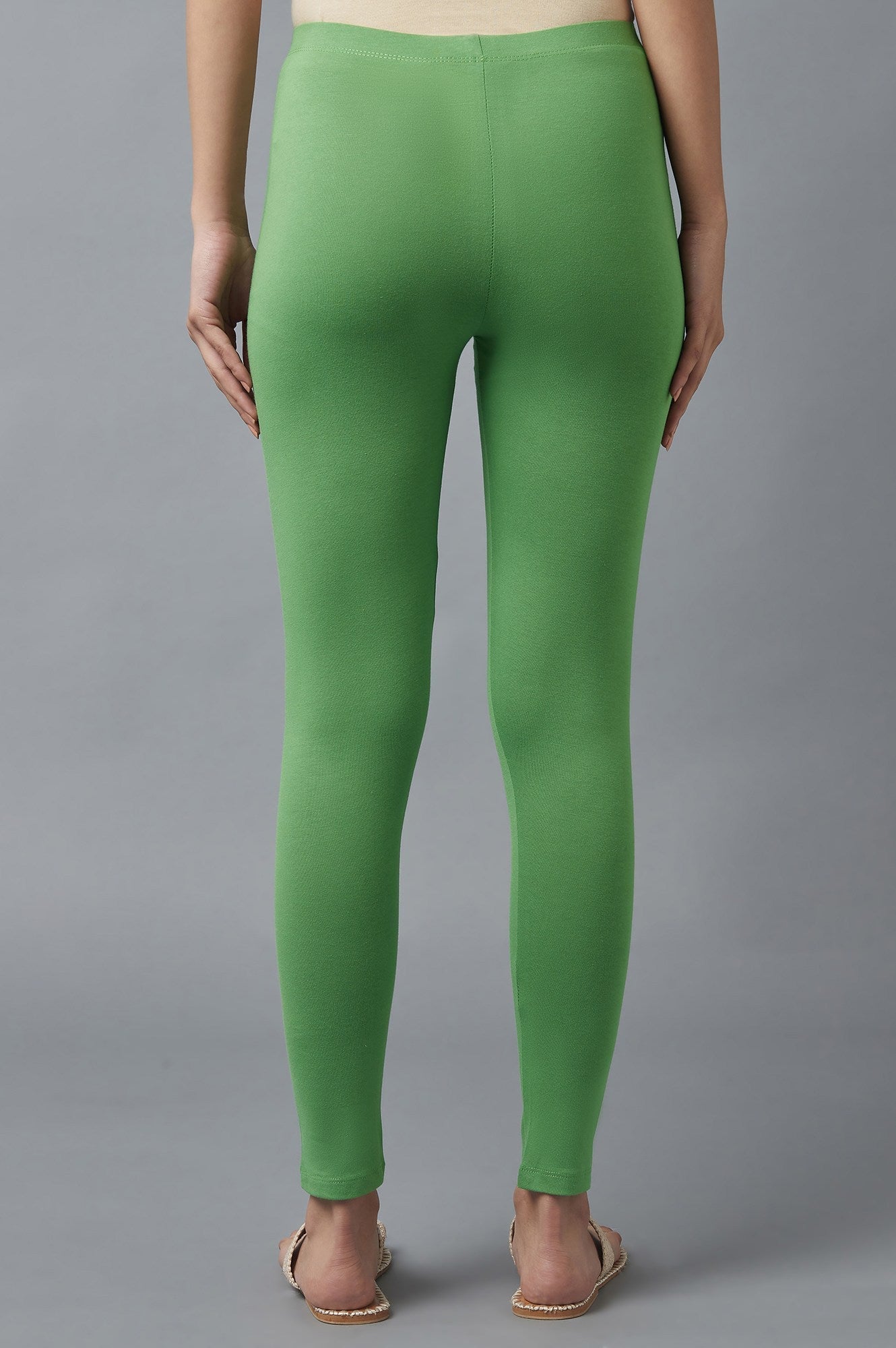 Green Cotton Lycra Tights