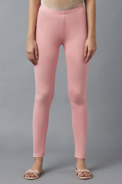 Pink Cotton Lycra Tights