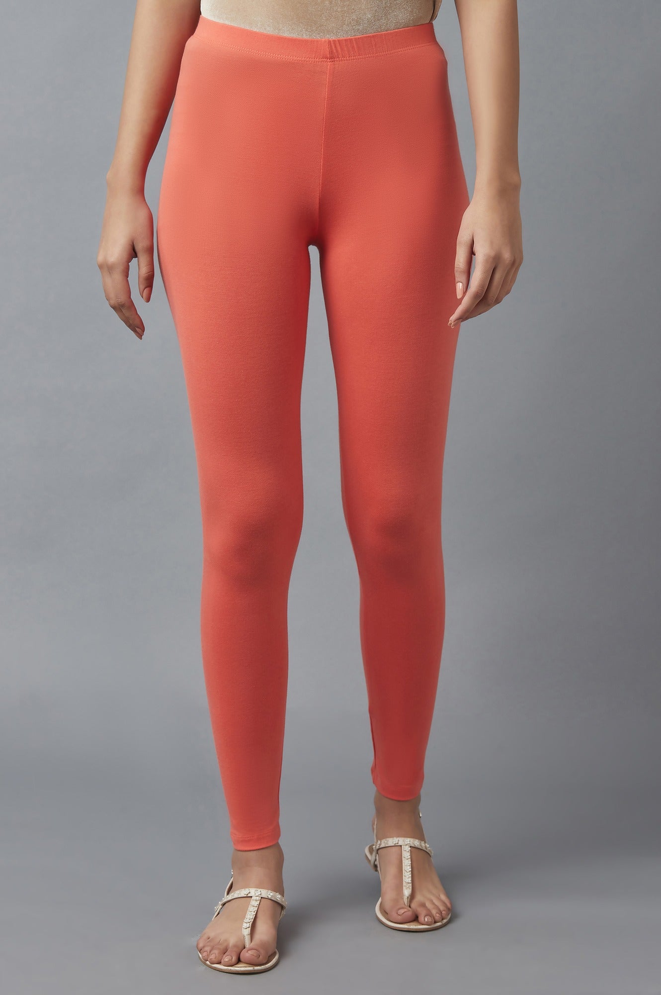 Red Cotton Lycra Tights