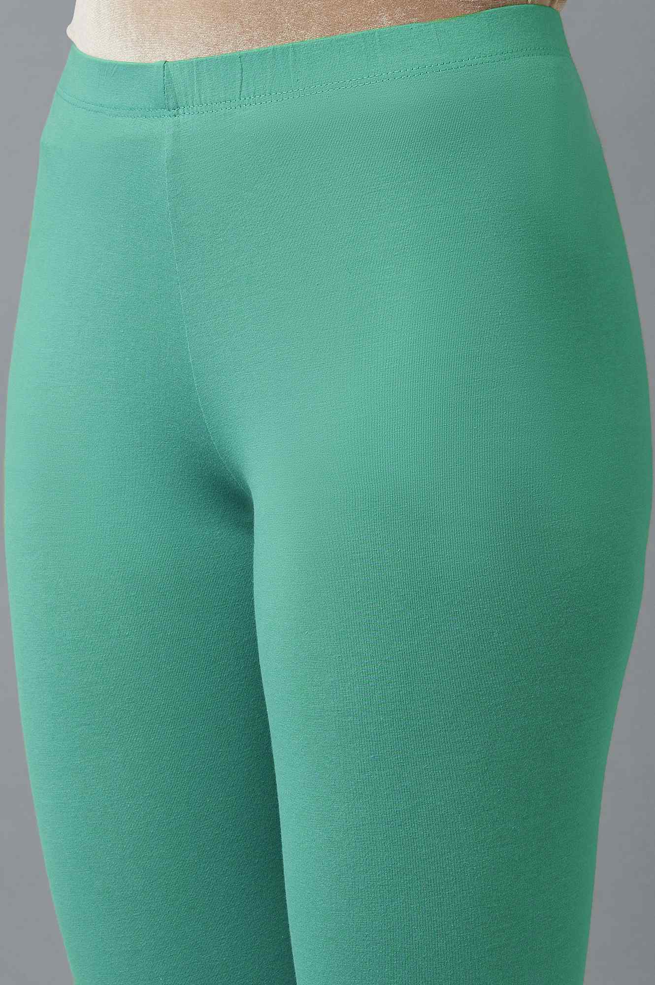 Blue Cotton Lycra Tights