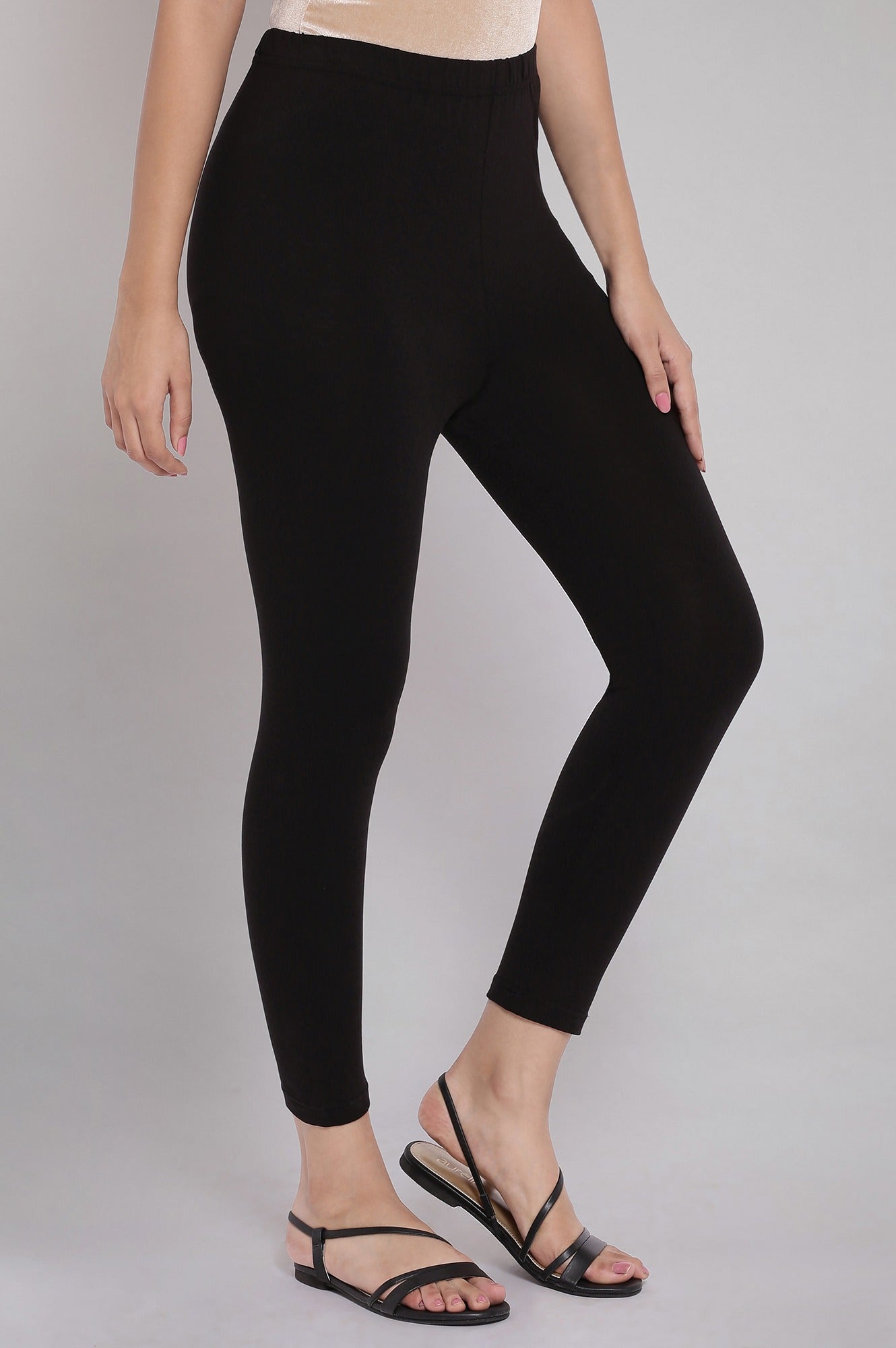 Black Cropped Parallel Pants