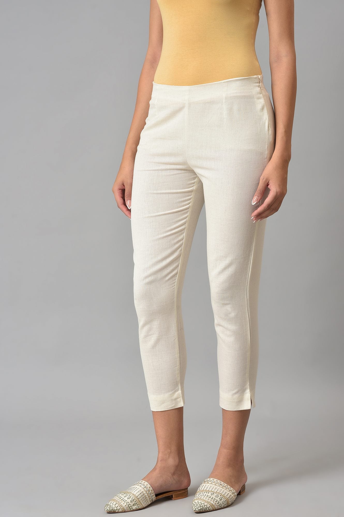 Ecru Slim Pants