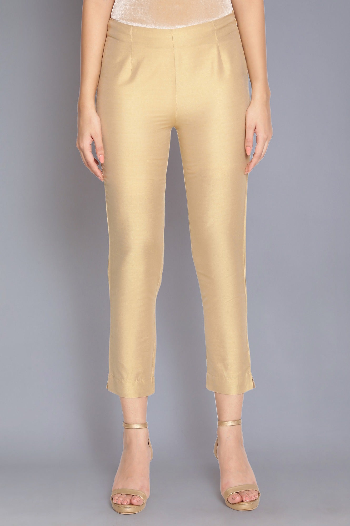 Golden Fitted Pants