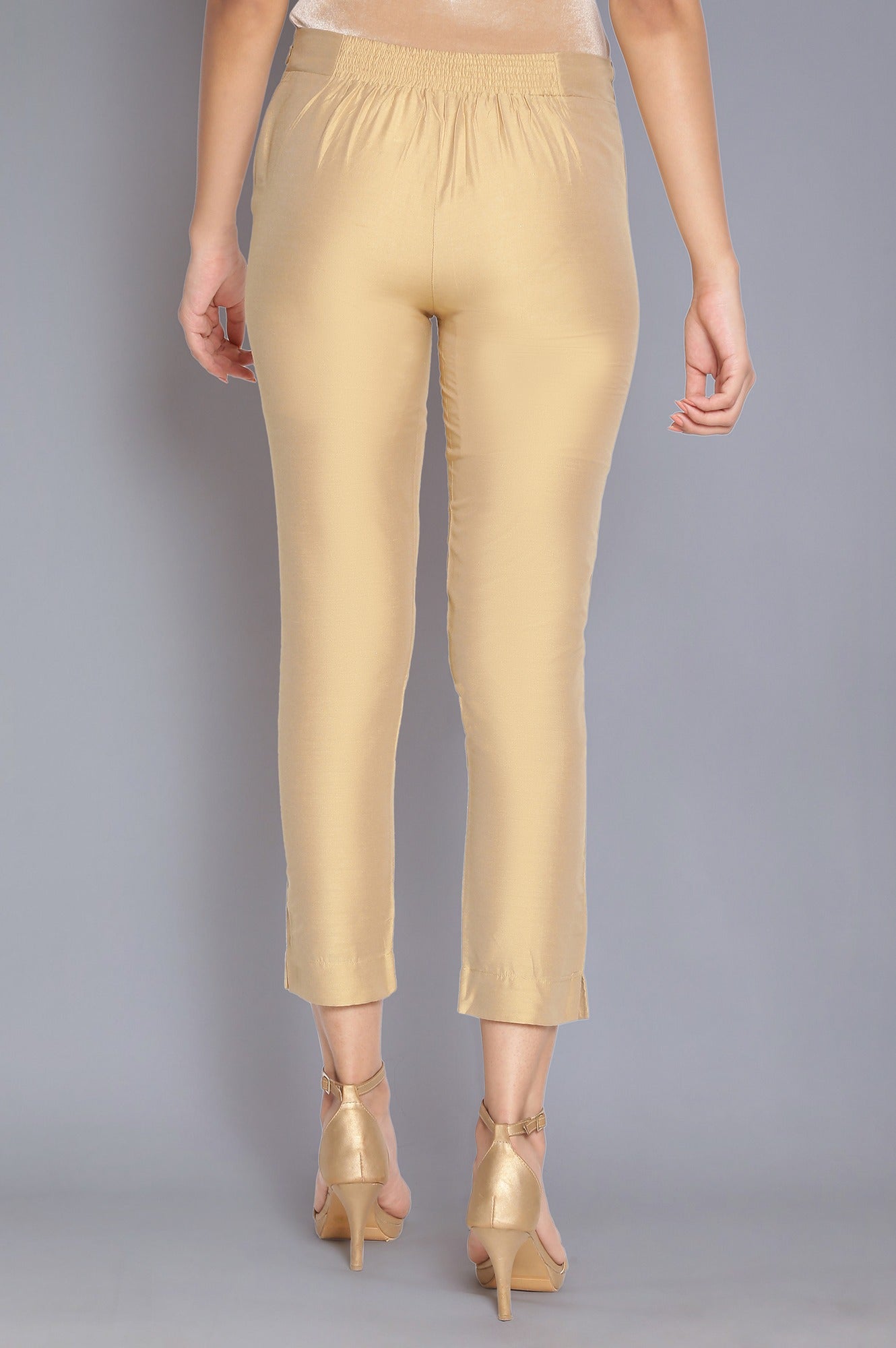 Golden Fitted Pants