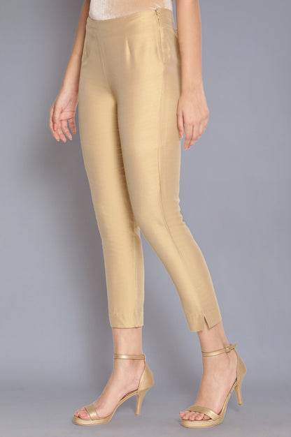 Golden Fitted Pants