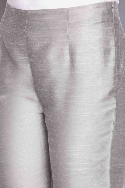 Silver Fitted Pants