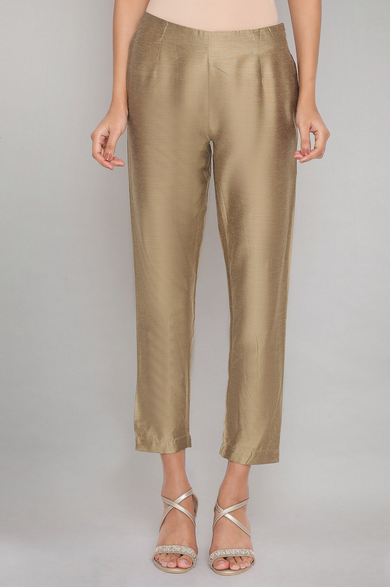 Golden Fitted Pants