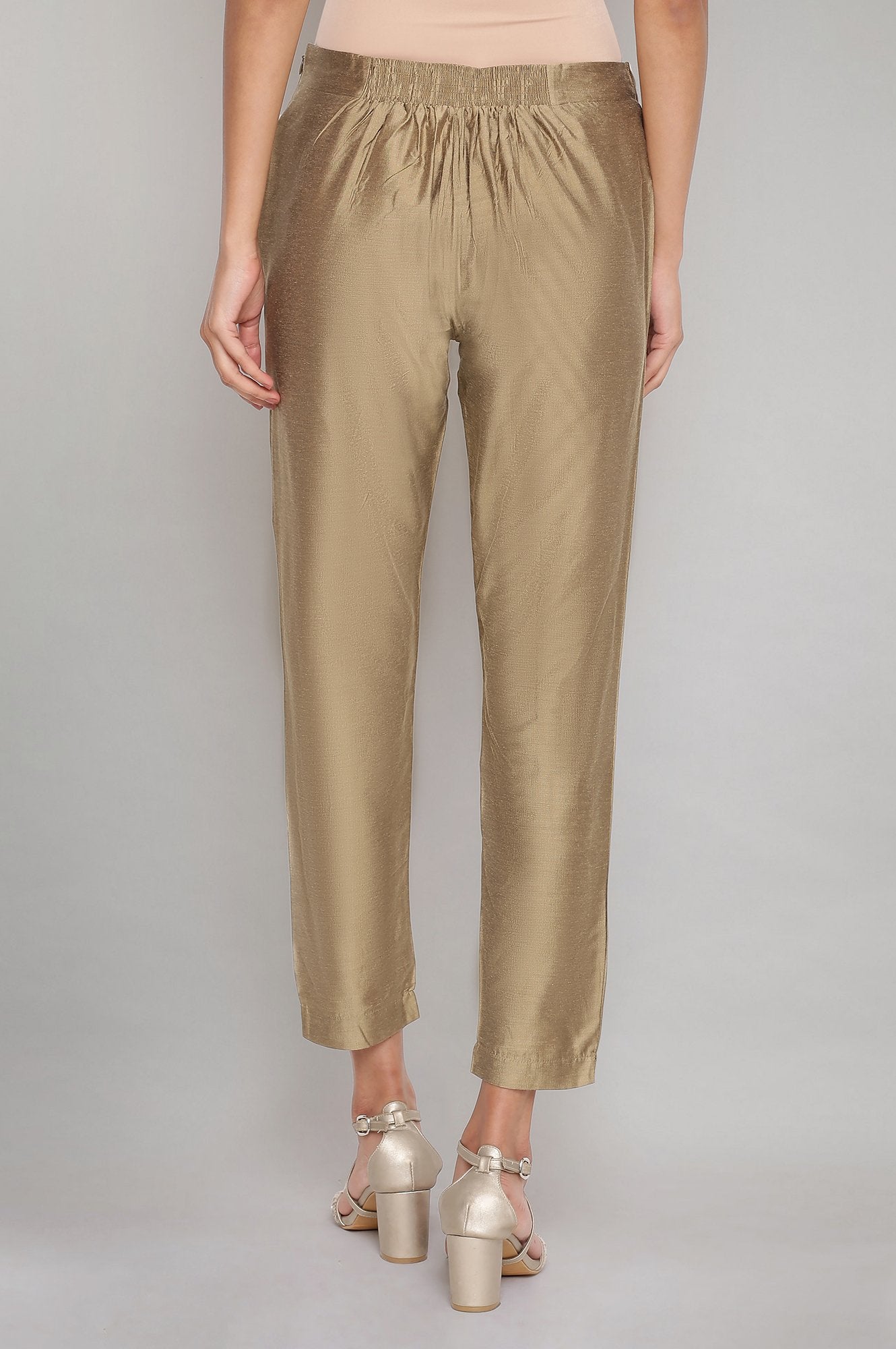 Golden Fitted Pants