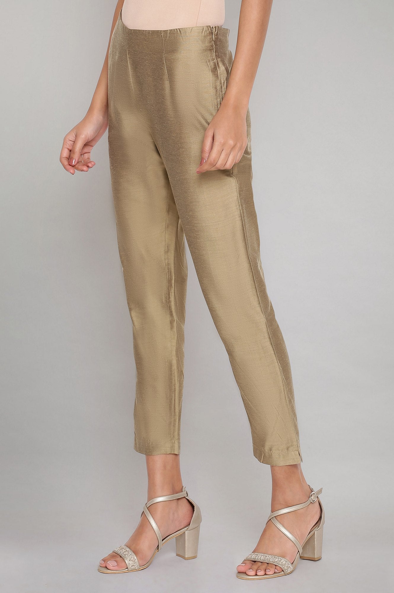 Golden Fitted Pants