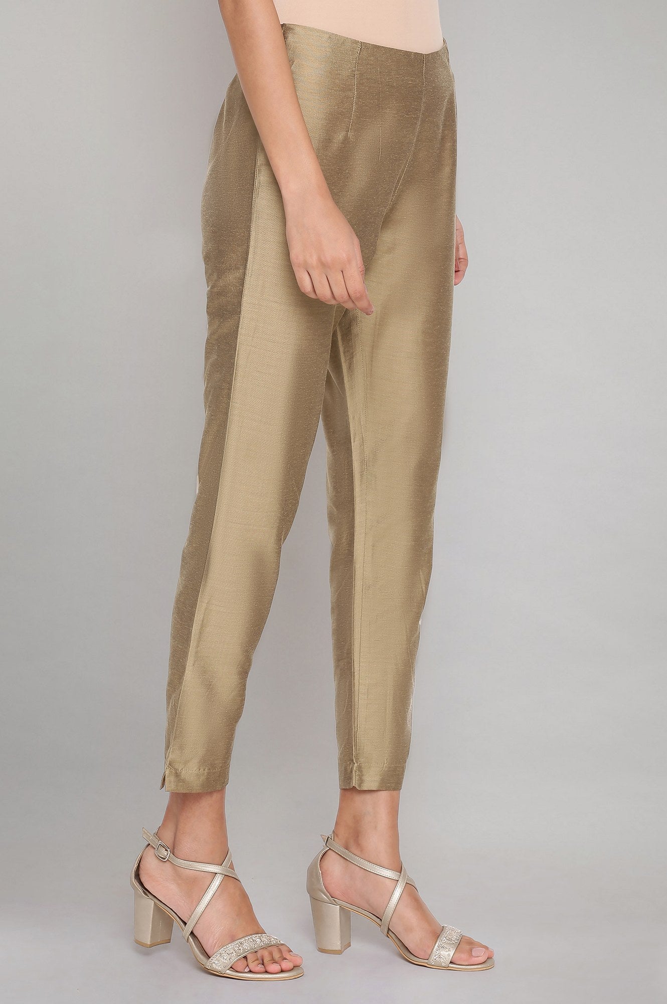 Golden Fitted Pants