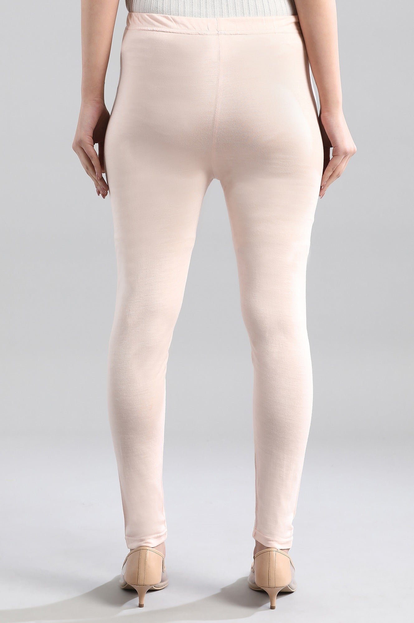 Soft Pink Slim Fit Tights