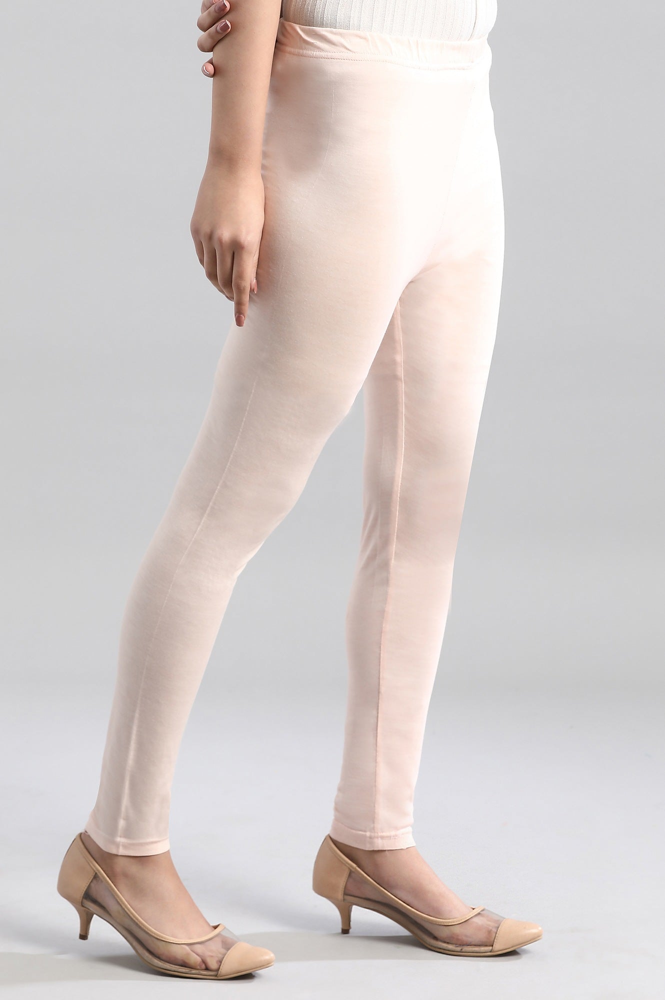 Soft Pink Slim Fit Tights